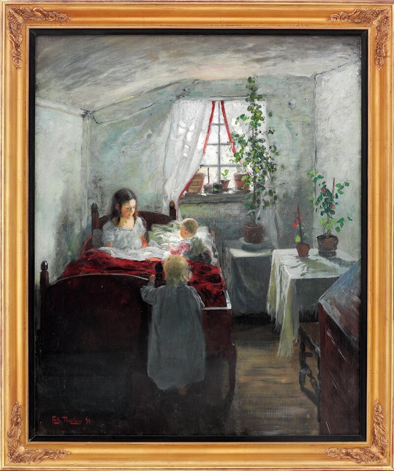 Morning interior of a fisherman's room by Fritz Thaulow