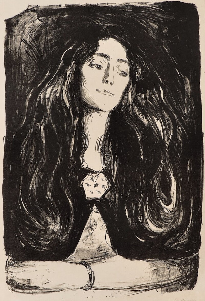 The Brooch, Eva Mudocci by Edvard Munch