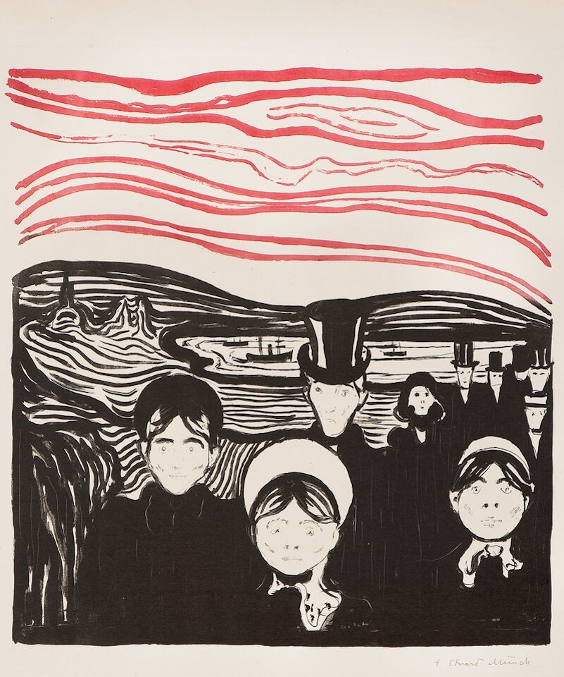 Angst by Edvard Munch