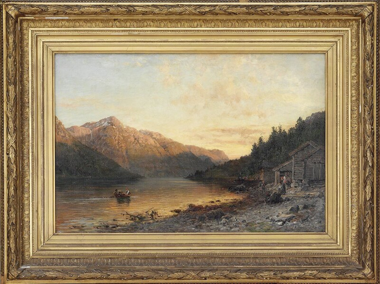 Kveld ved Hardangerfjorden by Anders Monsen Askevold