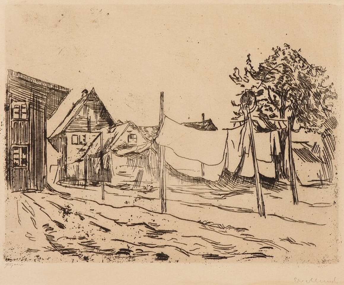Laundry Drying in Travemünde by Edvard Munch