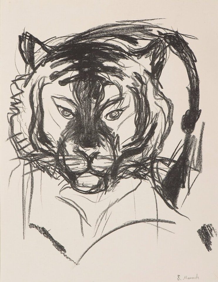 Tiger\"s Head I by Edvard Munch