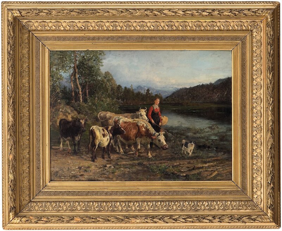 Evening by the drinking water by Anders Monsen Askevold