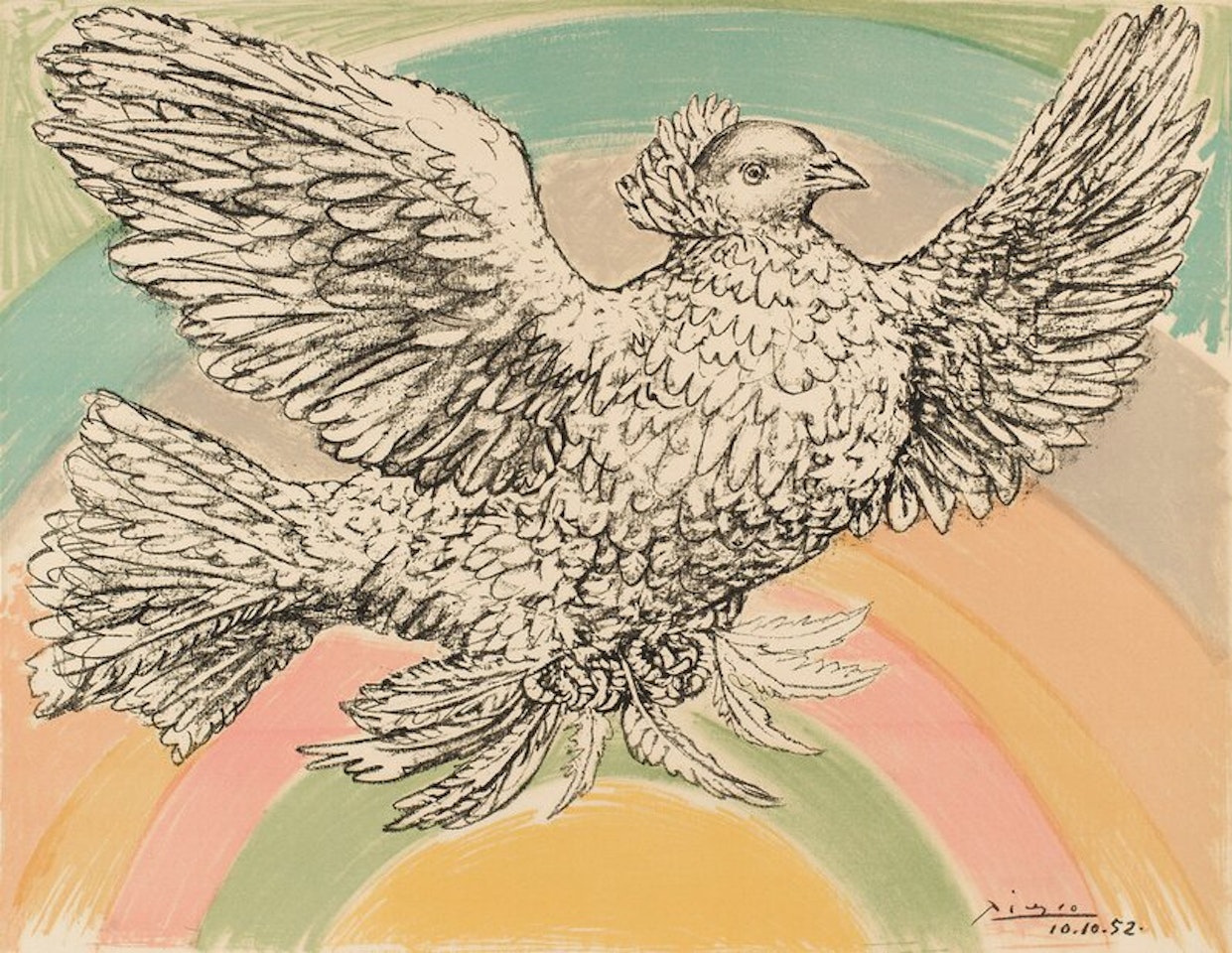 Colombe Volant (Flying Dove) by Pablo Picasso