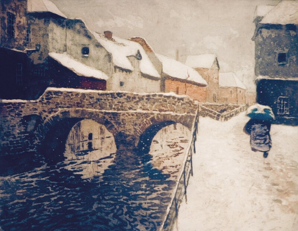 Broen i amiens by Fritz Thaulow