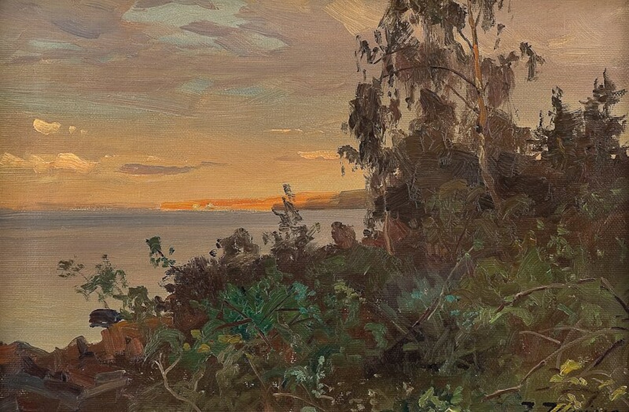 Kystlandskap i ettermiddagslys by Even Ulving