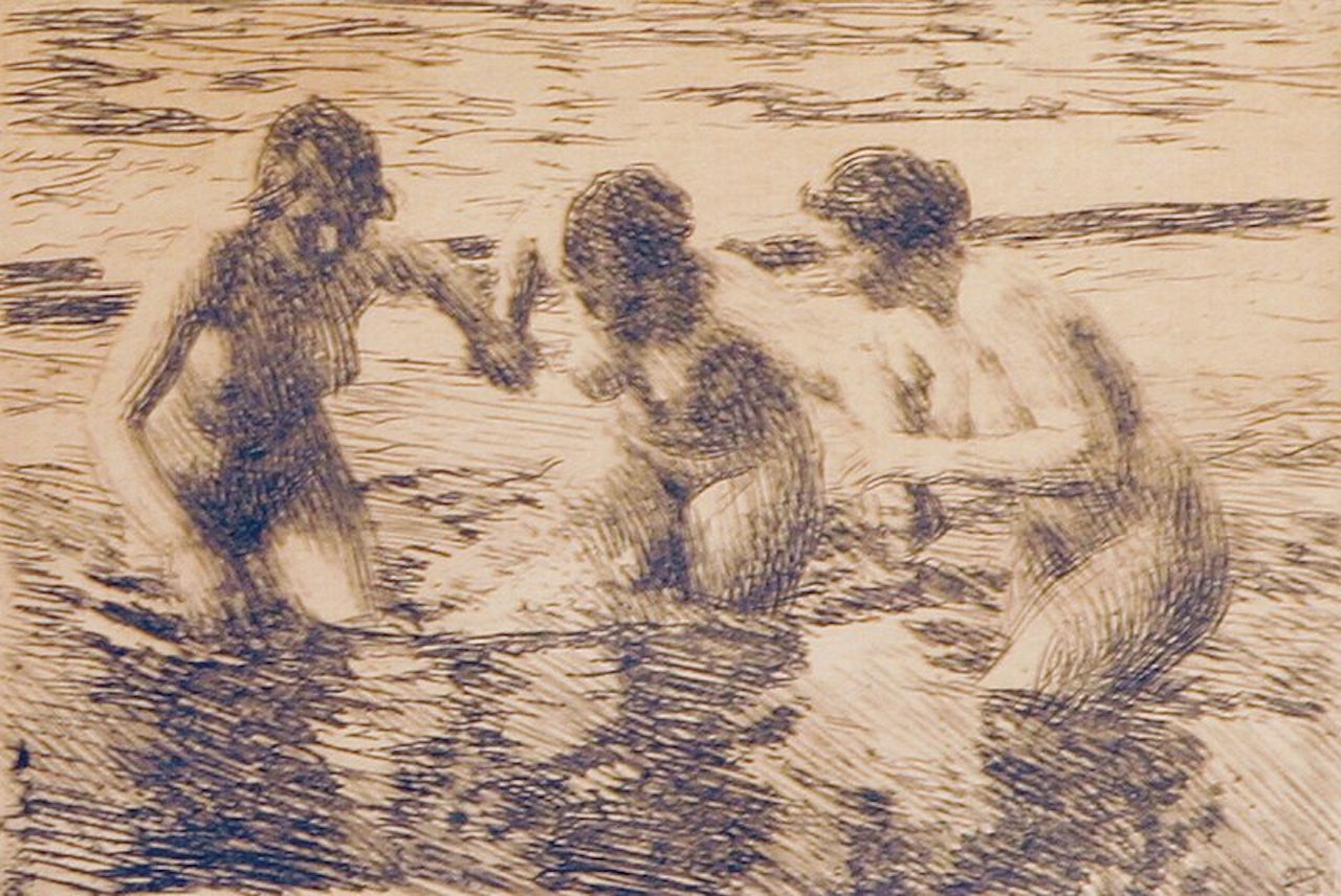 Mot strømmen by Anders Zorn