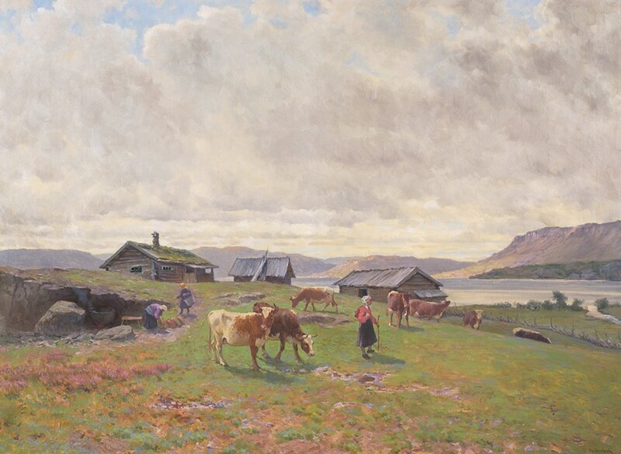 Morgenstemning på Holmvassbu by Christian Skredsvig