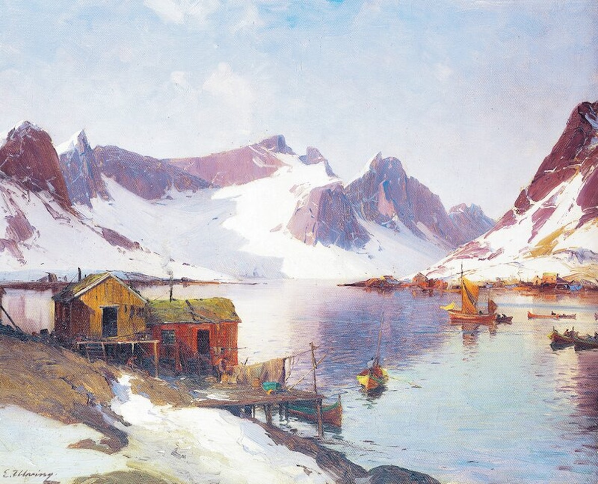Havn i Lofoten - vinter by Even Ulving