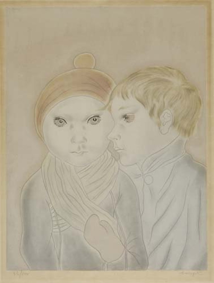Deux Enfants by Leonard Tsuguharu Foujita