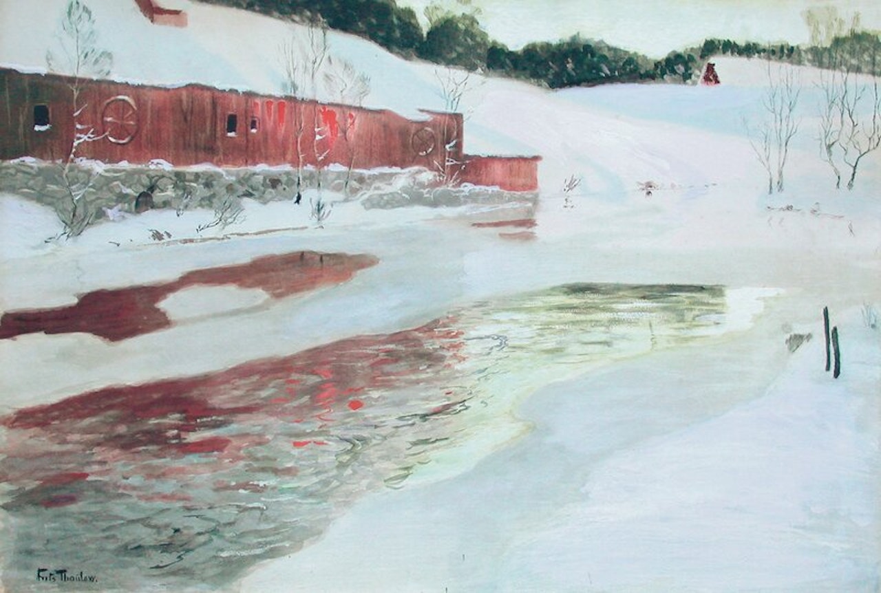 Inntrykk fra sne by Fritz Thaulow