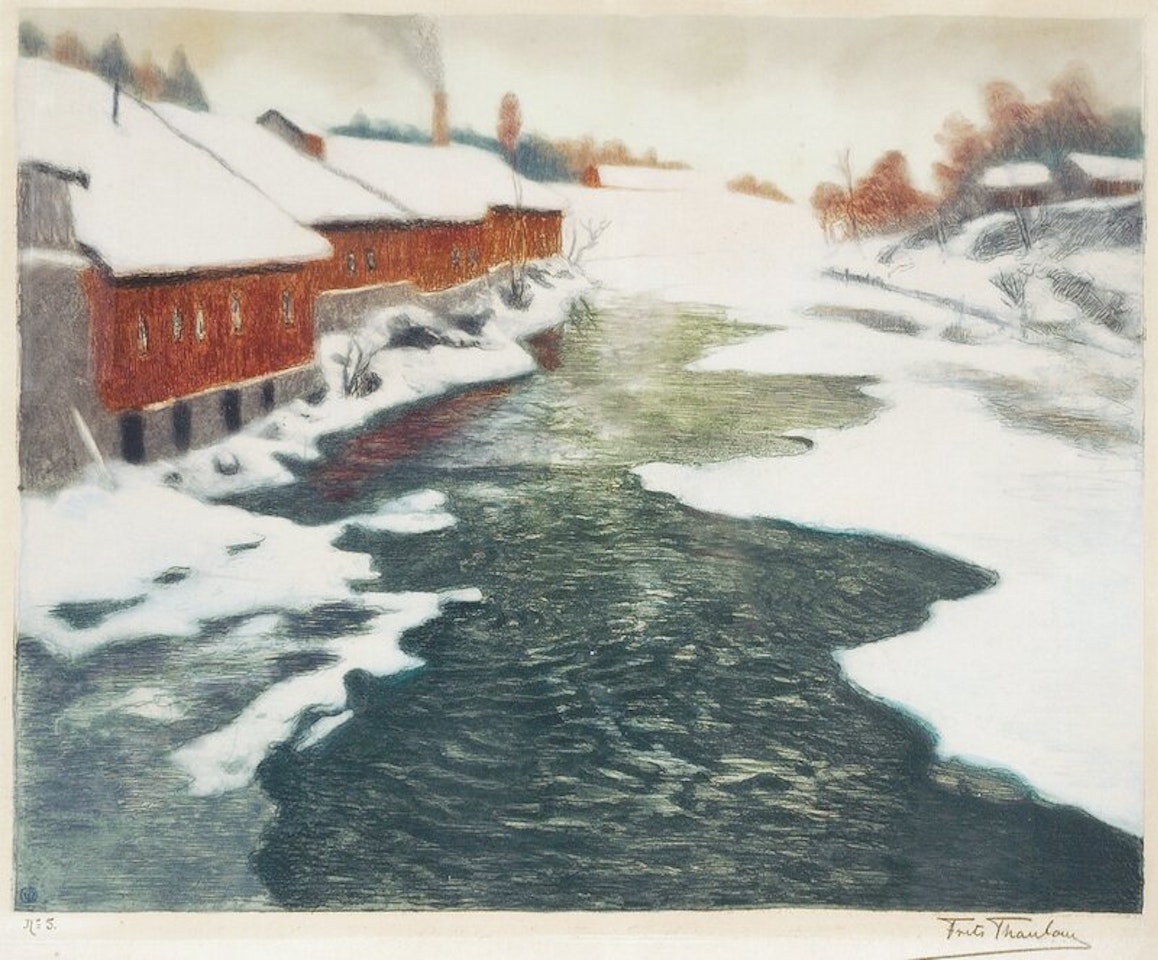 Vinter i Norge by Fritz Thaulow