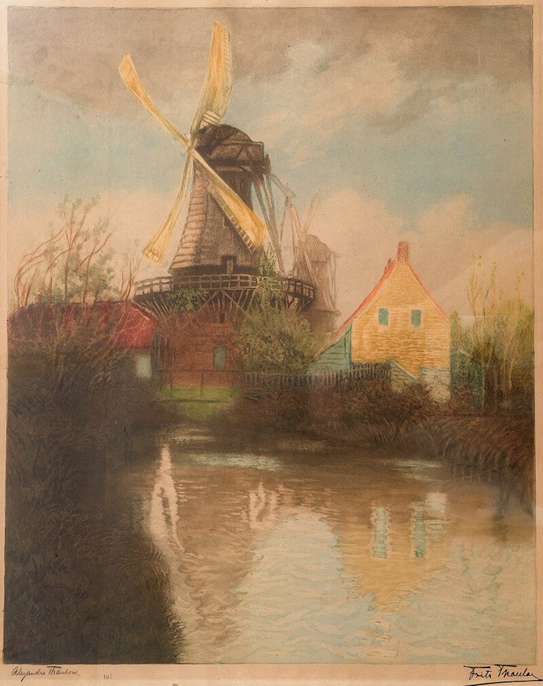 Møllen i Overschie by Fritz Thaulow