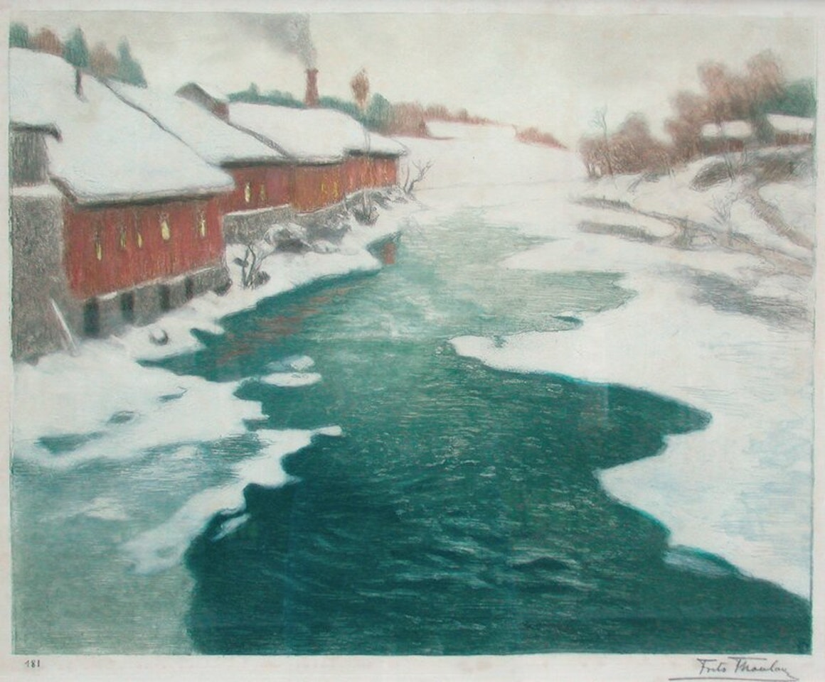 Vinter i Norge by Fritz Thaulow