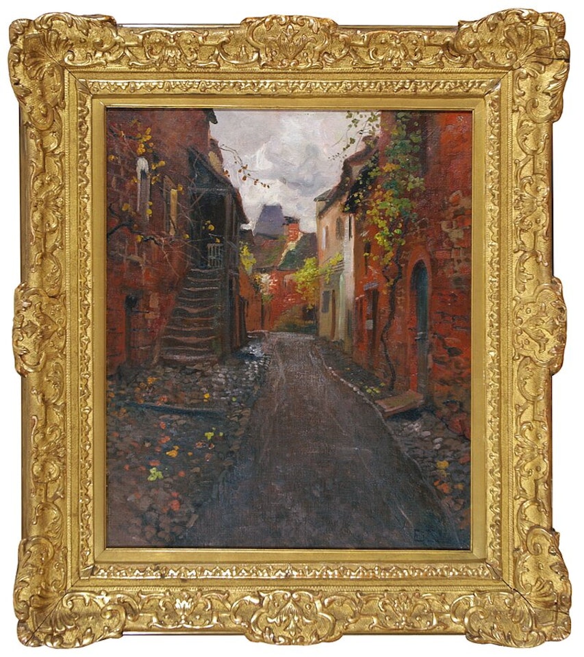 Landsbygate by Fritz Thaulow