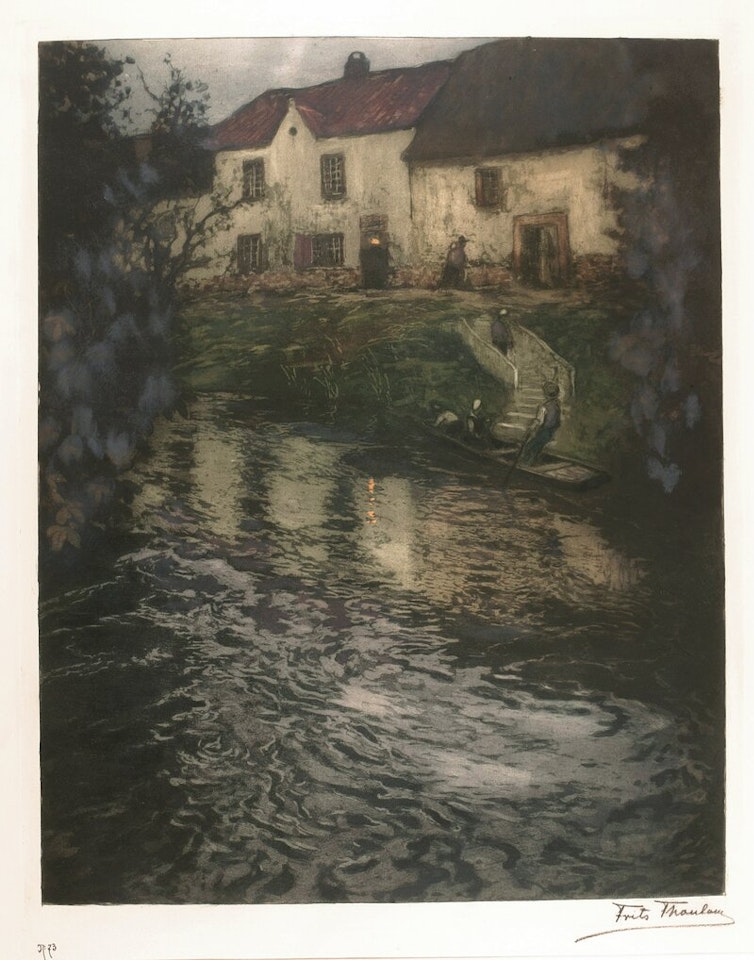 Aften i Audenarde by Fritz Thaulow