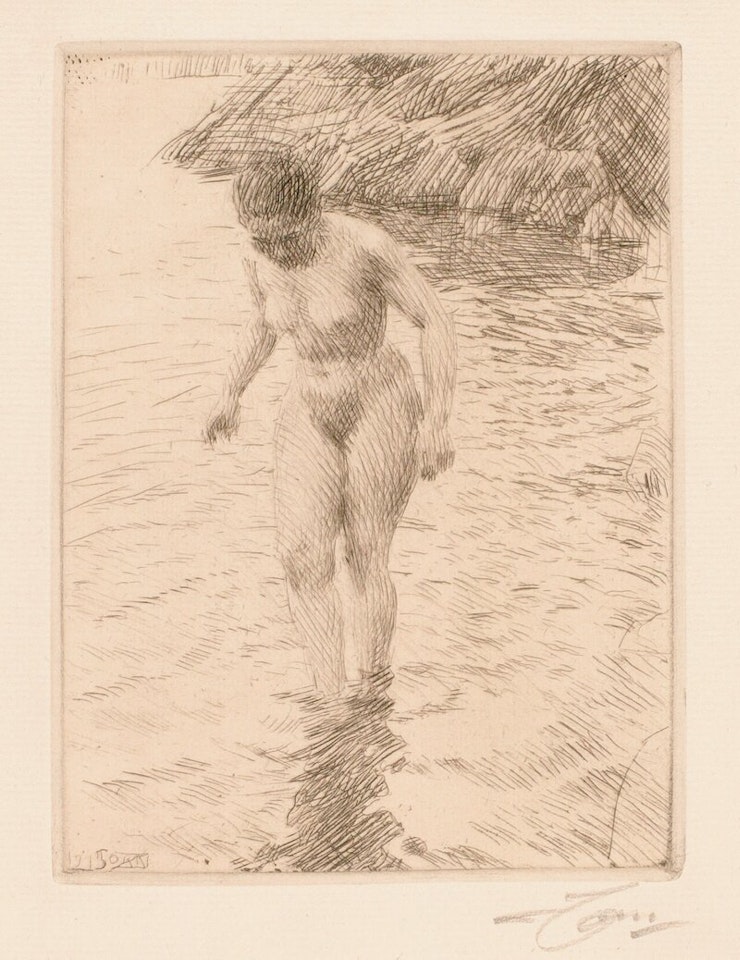 Badende kvinne by Anders Zorn