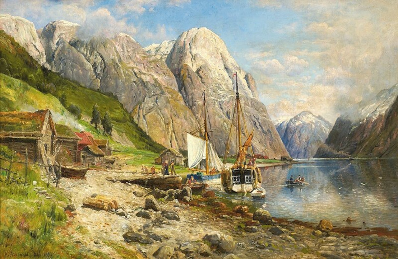Fra Nærøfjorden, Sogn by Anders Monsen Askevold
