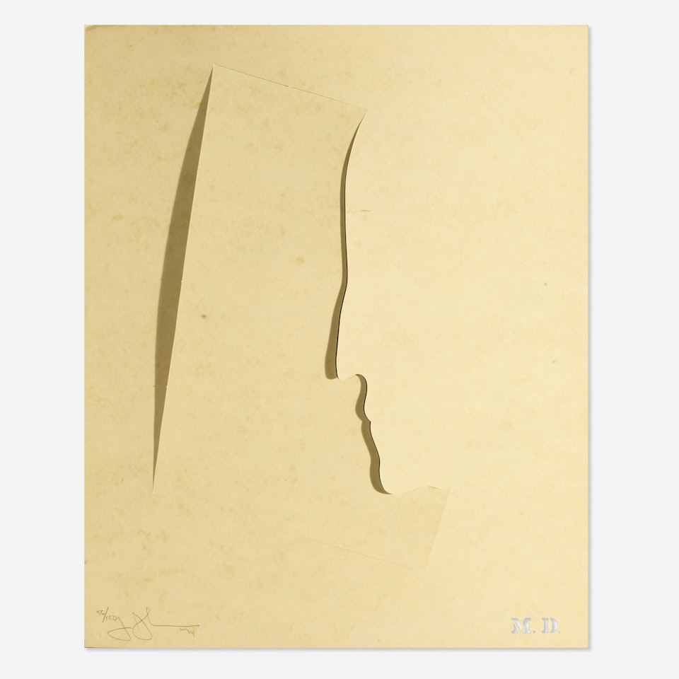 M.D. (from the Merce Cunningham portfolio) and interleaf by Jasper Johns