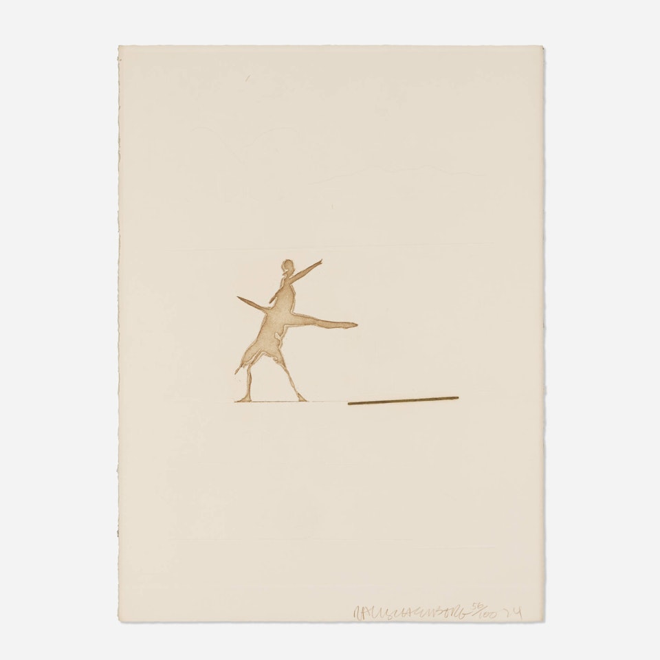 Cunningham Relief (from Merce Cunningham portfolio) and interleaf by Robert Rauschenberg