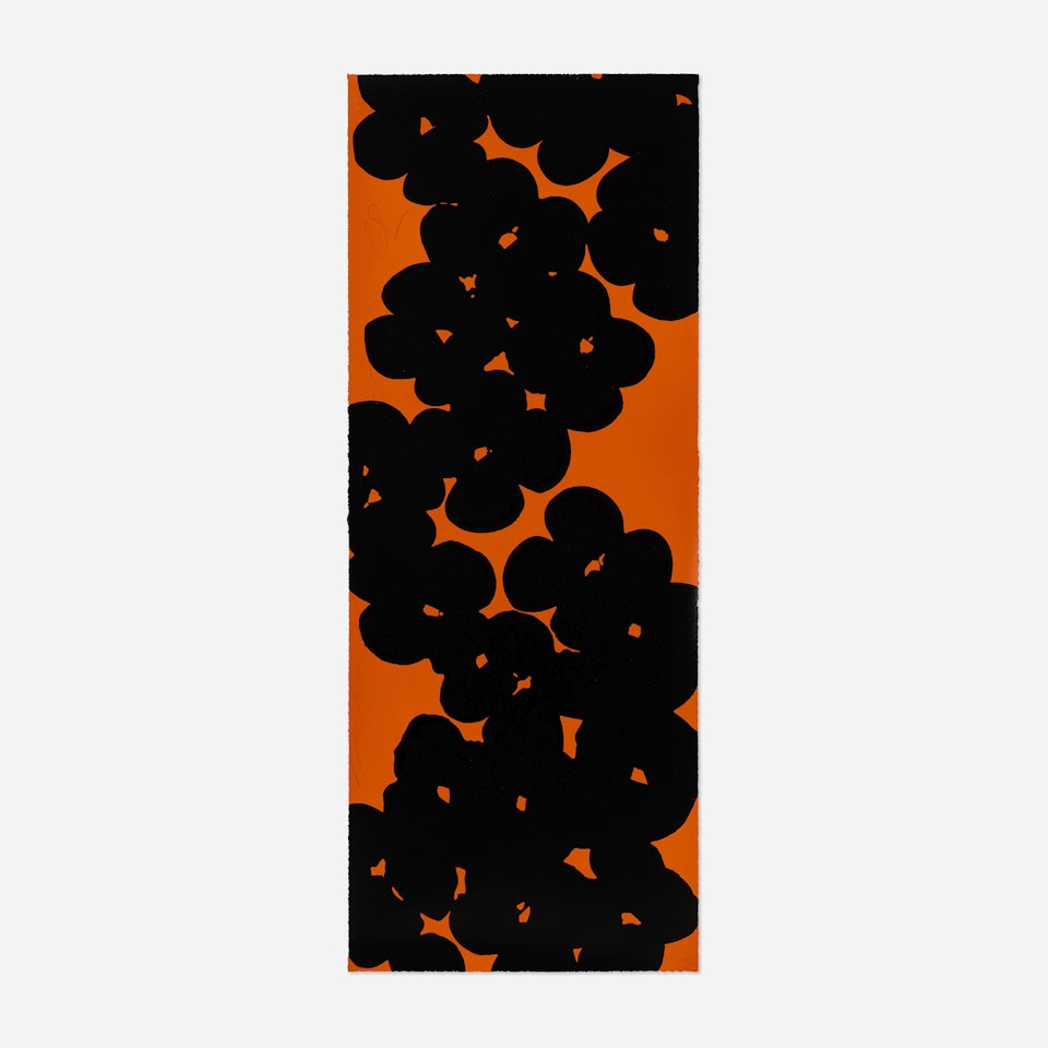 Wallflower (Black and Orange) by Donald Sultan