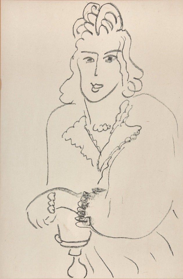 Jeune Femme Coiffure Louis XV from Poèmes de Charles D"Orléans by Henri Matisse