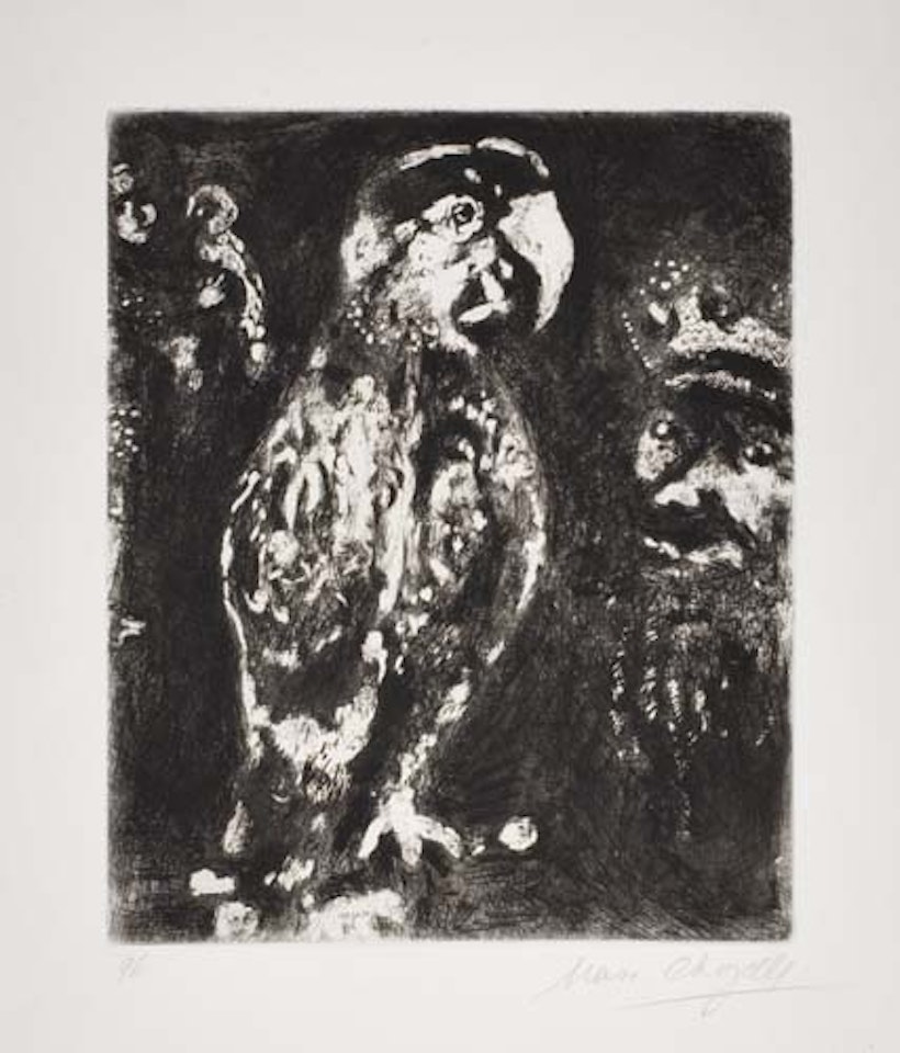 Les deux Perroquets, le Roi et son Fils by Marc Chagall
