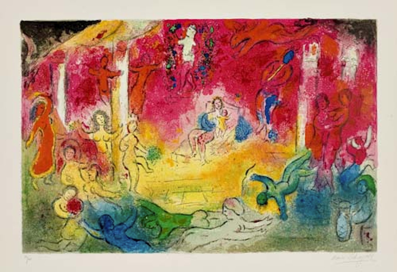 Temple et Histoire de Bacchus by Marc Chagall