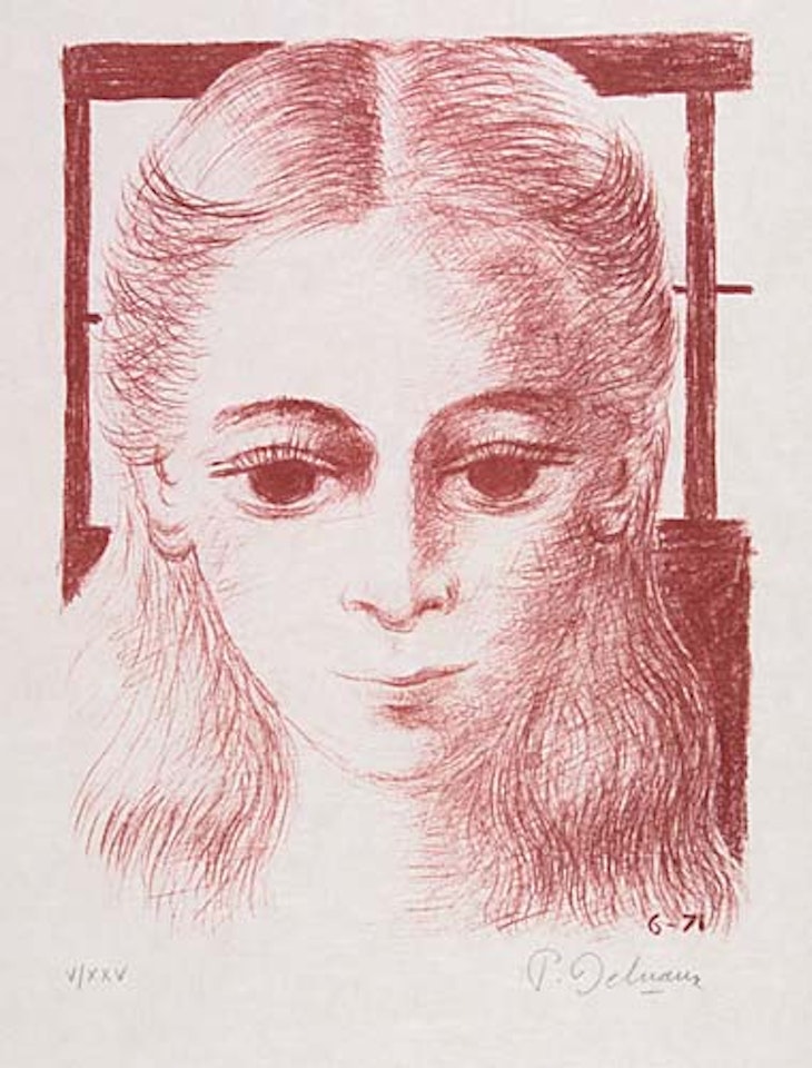 Anne, Full Face by Paul Delvaux