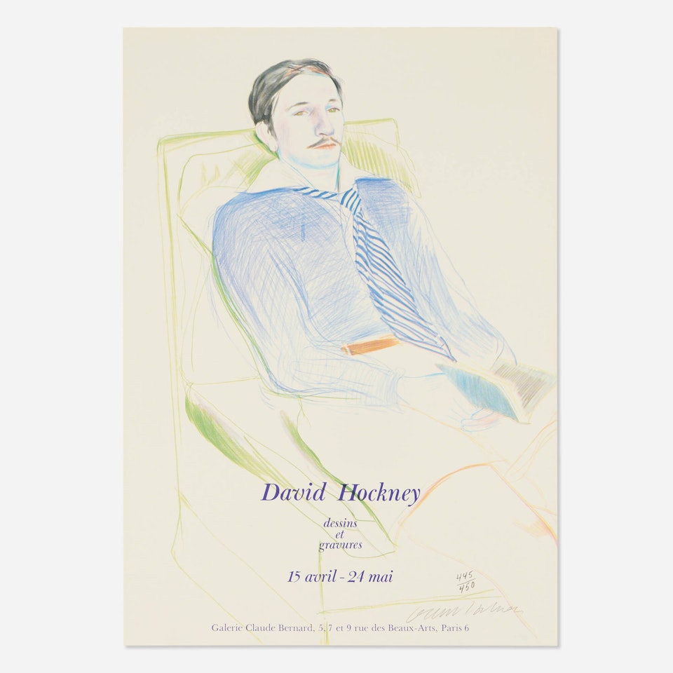 Dessins et graveurs exhibition poster by David Hockney