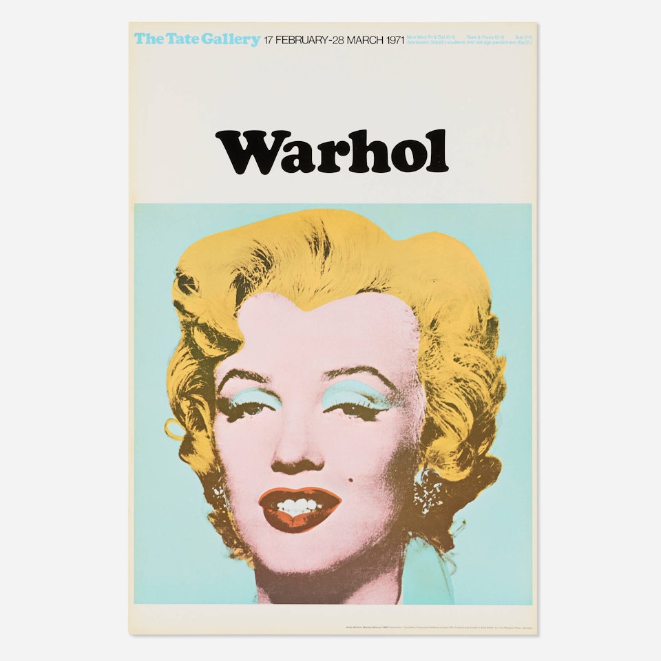 Tate Gallery exhihbition poster by Andy Warhol