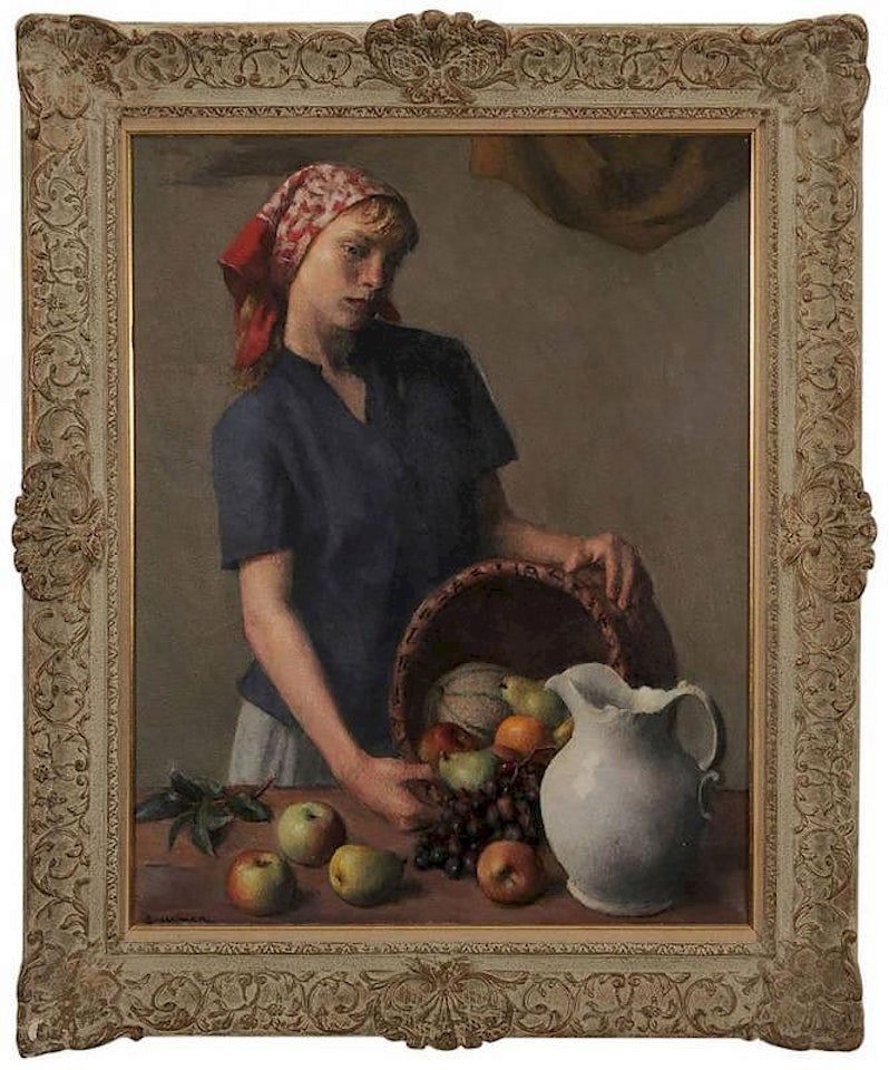 Arrangement #7 with Figure by Robert Brackman