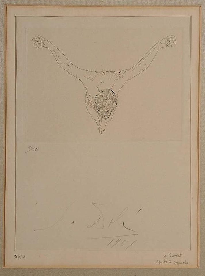 [Le Christ] (F. 51-1 B); study for the crucified Christ, from [Manifeste Mystique] by Salvador Dali