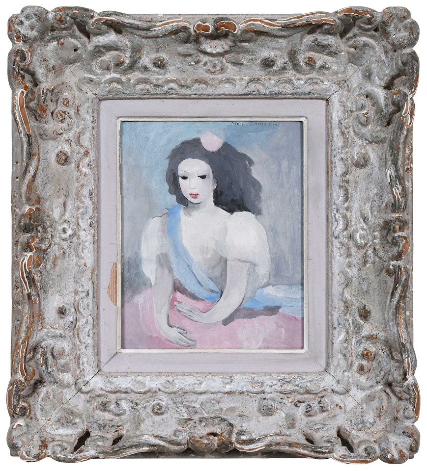Portrait of a Young Woman in Blue Sash by Marie Laurencin