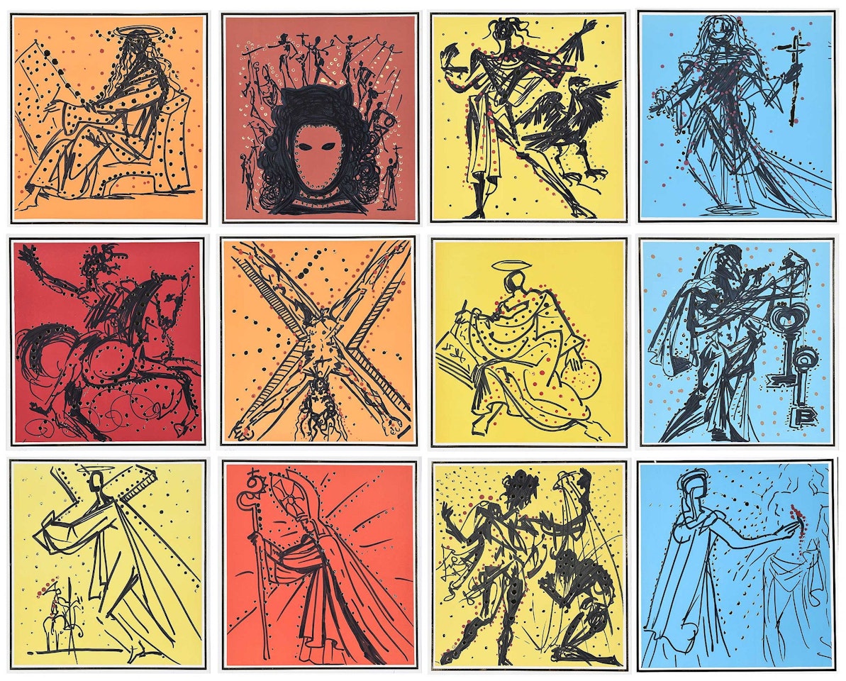 The Twelve Apostles Series (as Knights of the Round Table) (F.180-81) by Salvador Dali