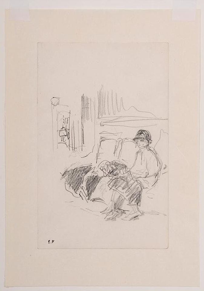 [Jeune femme assise sur un canape] by Édouard Vuillard