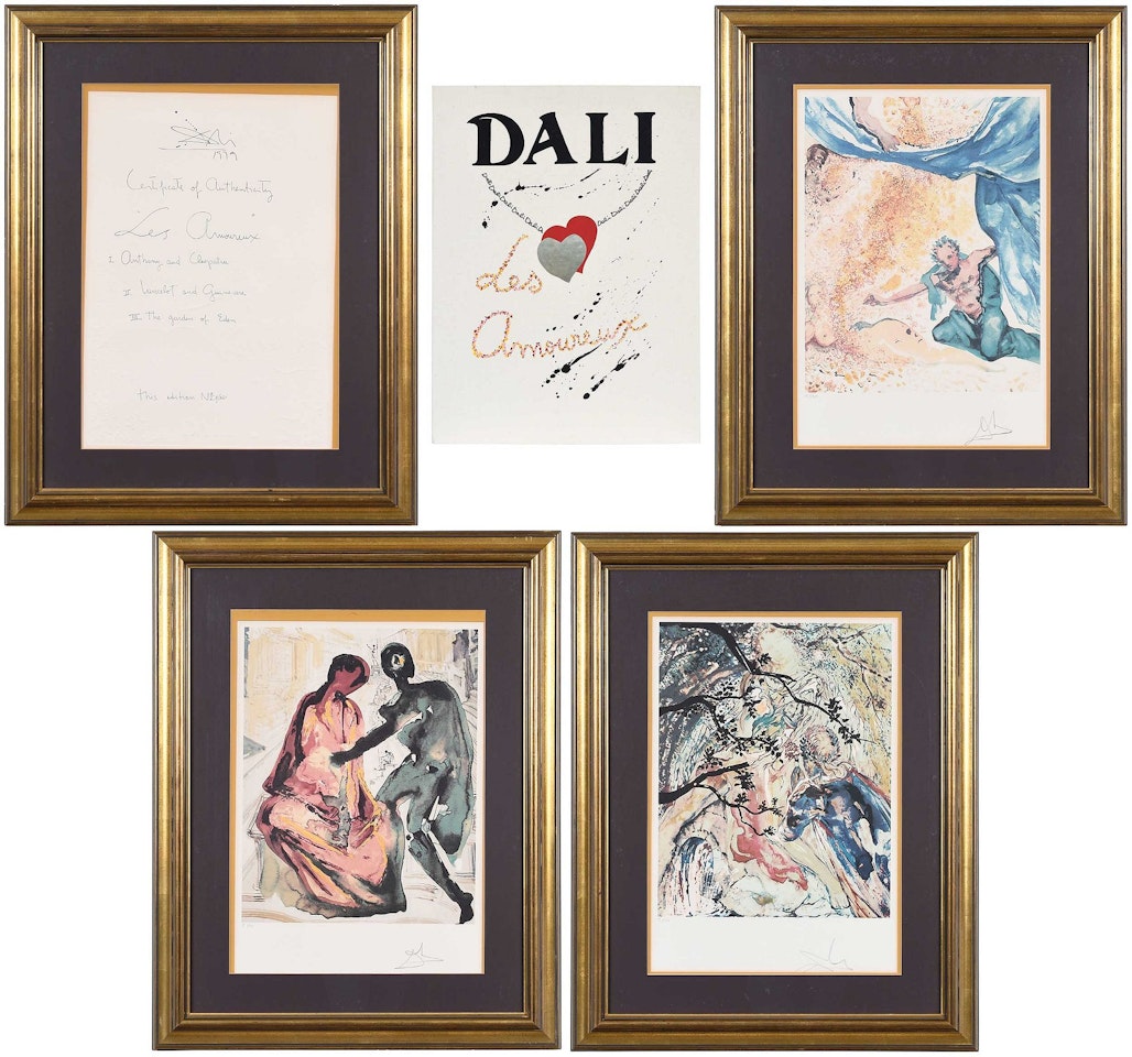 Les Amoureux Portfolio; Les Amoureux(F. 79-7) by Salvador Dali