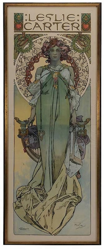 Leslie Carter by Alphonse Mucha
