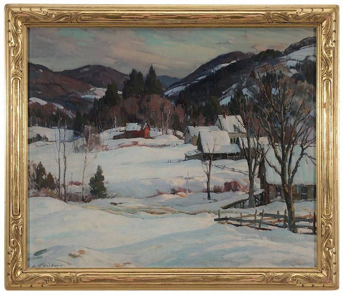 Winter Landscape with Farm, Vermont by Aldro Thompson Hibbard