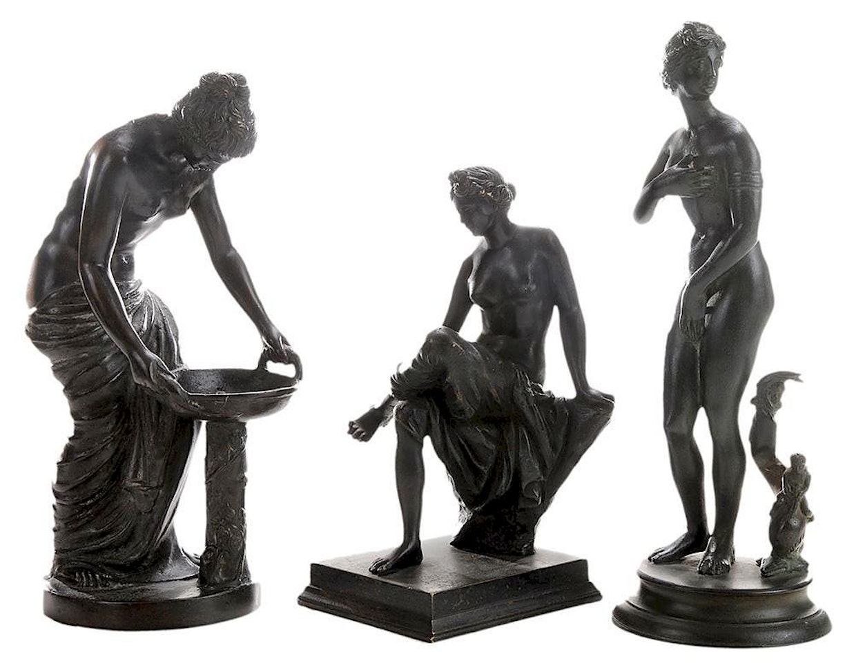 Three Grand Tour Bronze Figures of Venus by Italian School