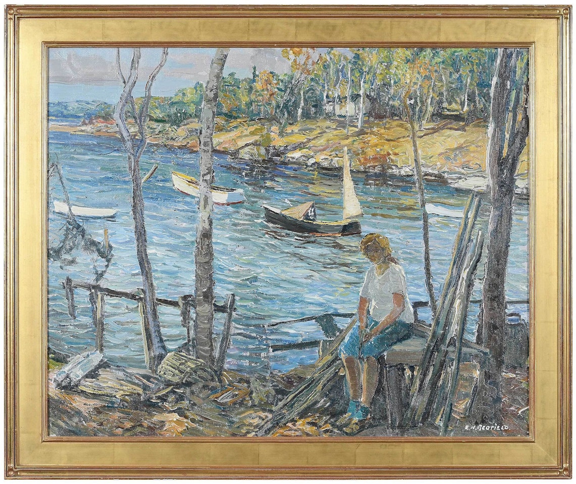Lobsterman"s Cove, Linikin Bay, Maine by Edward Willis Redfield