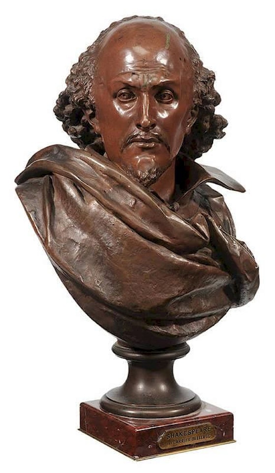 Bust of William Shakespeare by Albert-Ernest Carrier-Belleuse