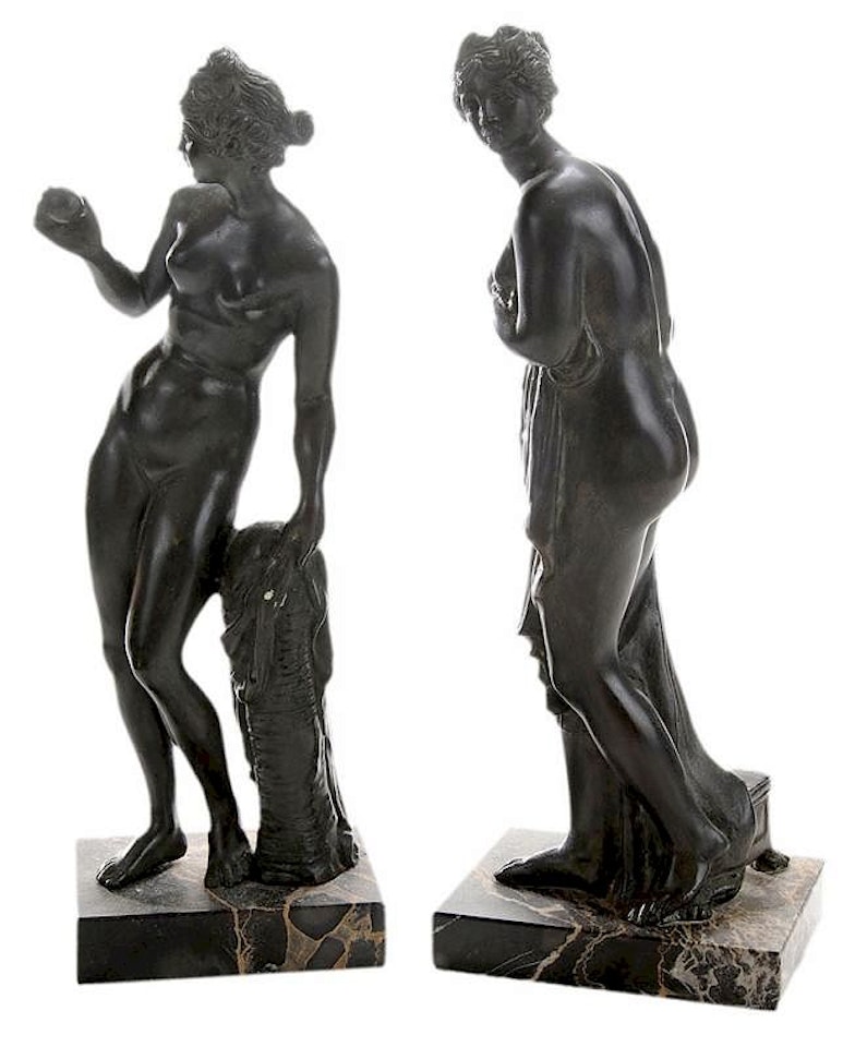 Two Grand Tour Bronze Figures of Venus; figure of Venus with an apple by Italian School