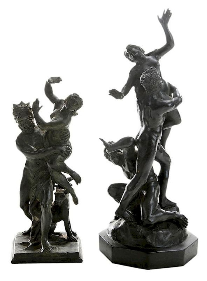 Two Grand Tour Bronze Figures; "Rape of the Sabine Women"; "Abduction of Persephone" by Italian School