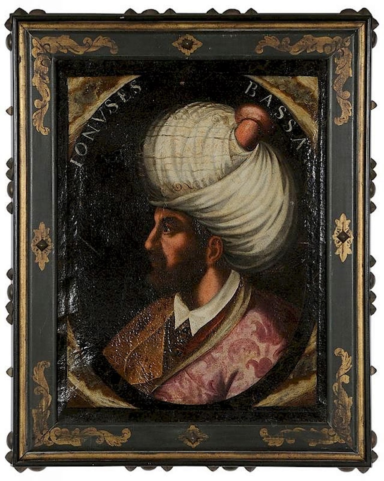 Profile portraits of two ottoman caliphs by Italian School