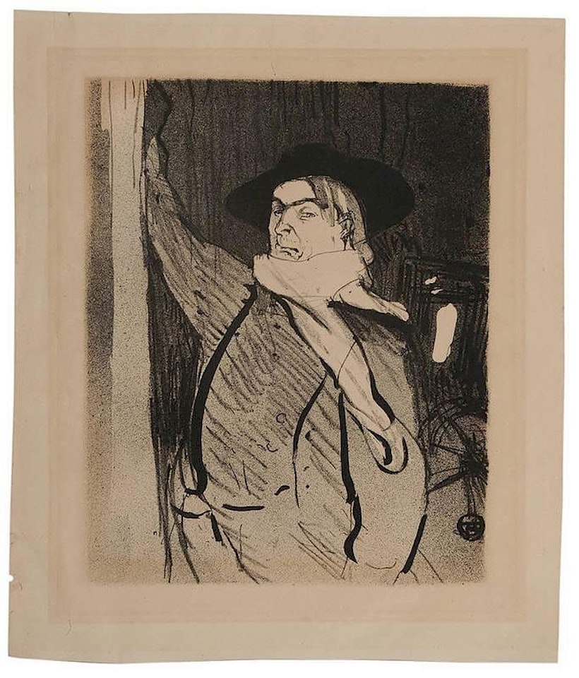 Aristide Bruant (D. 34), Plate 7 from [Le Café Concert] by Henri de Toulouse-Lautrec