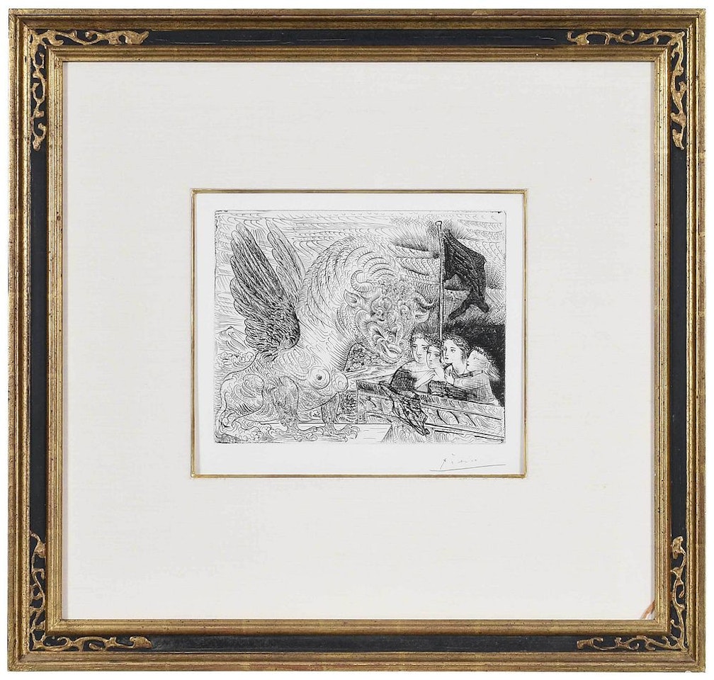Taureau Ail‚ contempl‚ par Quatre Enfants, Plate 13 from La Suite Vollard by Pablo Picasso