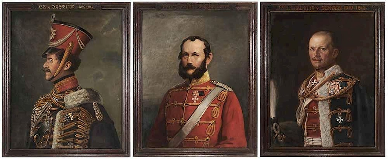 Three portraits of Austro-Hungarian Officers: Carl Otto v. Senden by German School