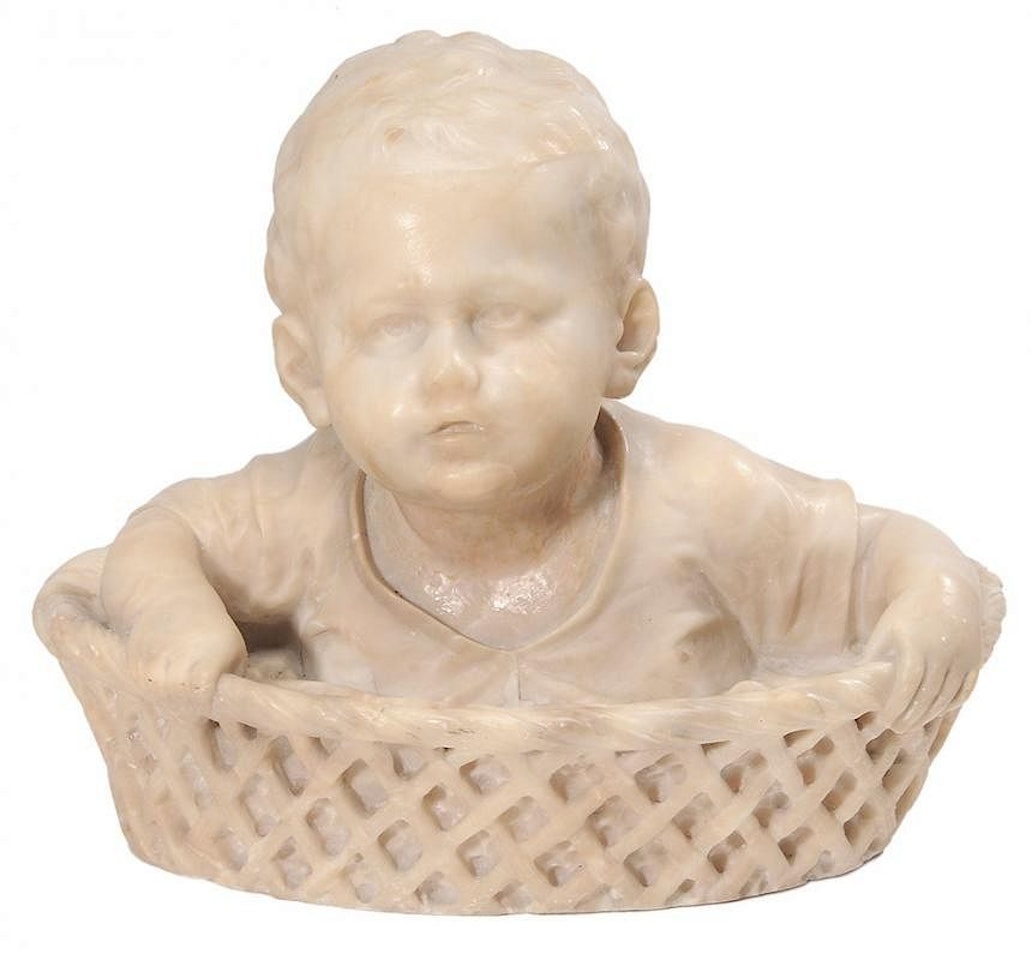 Boy in a Basket by Italian School