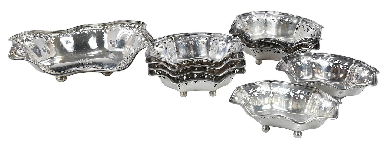Ten Tiffany Sterling Dishes by Tiffany & Co.